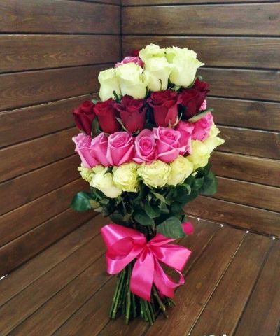 Лот: 7081326. Фото: 1. Розы Цветы . Букет от Цветограда... Свежие цветы