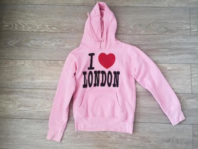 Лот: 7437107. Фото: 1. Толстовка I love London, розовая. Свитеры, толстовки, худи