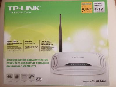 Лот: 6968045. Фото: 1. Wi-Fi роутер TP-LINK TL-WR740N. Маршрутизаторы (роутеры)