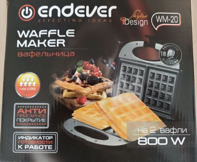 Лот: 25438402. Фото: 1. Вафельница Endever SkyLine WM... Кухонная