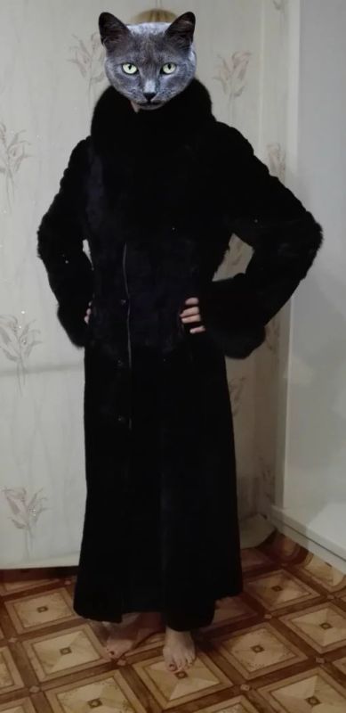Лот: 6154155. Фото: 1. Шуба мутоновая, размер 46. Верхняя одежда