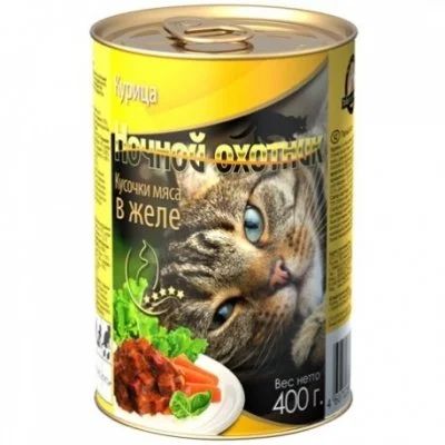 Лот: 14483775. Фото: 1. Ночной охотник Курица 400г конс... Корма
