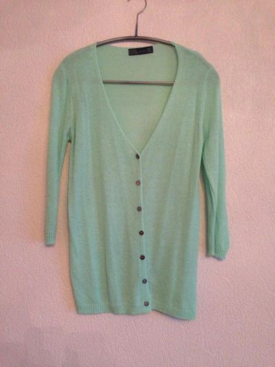 Лот: 7927474. Фото: 1. Кардиган мятный Zara, Р.42. Свитеры, толстовки, худи