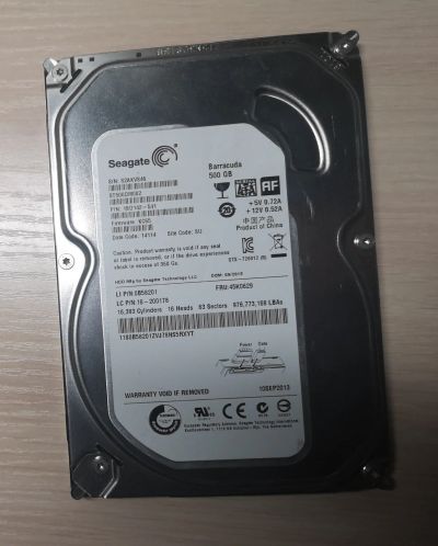 Лот: 17022582. Фото: 1. Жёсткий диск ( HDD ) Seagate 500... Жёсткие диски