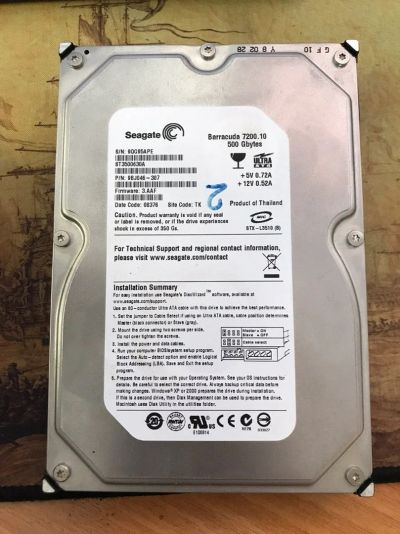 Лот: 14527845. Фото: 1. 500GB Seagate ST3500630A IDE... Жёсткие диски