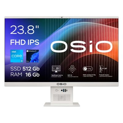 Лот: 25343637. Фото: 1. Моноблок OSiO BaseLine 23,8"/Core... Моноблоки