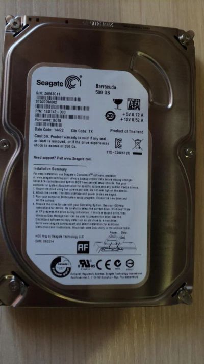 Лот: 5307210. Фото: 1. Новый 500 gb seagate barracuda... Жёсткие диски