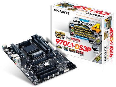 Лот: 15498716. Фото: 1. Gigabyte 970A-DS3P. Материнские платы