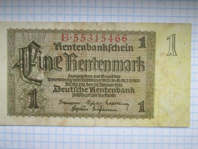 Лот: 19168155. Фото: 1. Банкнота 1 марка 1937 года - Германия. Германия и Австрия