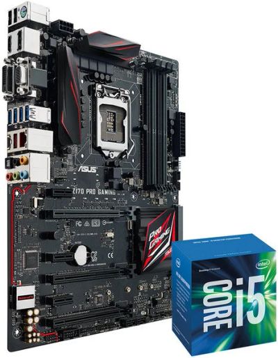 Лот: 11176611. Фото: 1. Intel Core i5 6400 + ASUS Z170... Процессоры