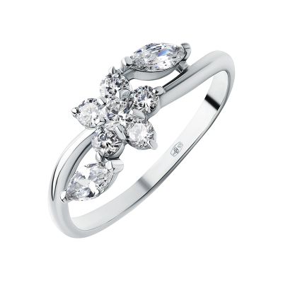 Лот: 23863974. Фото: 1. Кольцо TALANT из серебра с фианитами. Кольца, перстни