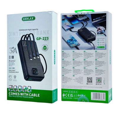 Лот: 25794763. Фото: 1. Power Bank GERLAX GP-223 20000mAh... Внешние, портативные аккумуляторы для смартфонов (Power bank)