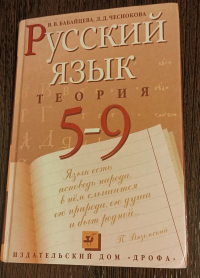 Лот: 19243293. Фото: 1. Русский язык. Теория, 5-9 класс... Для школы