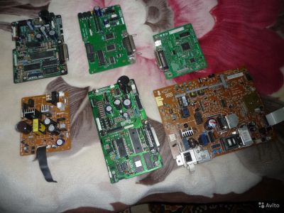 Лот: 15661525. Фото: 1. Платы от принтеров 6 шт. Печатные платы