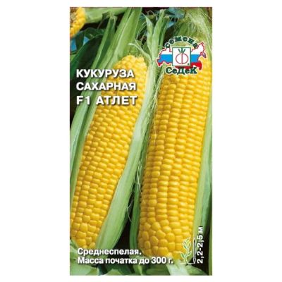 Лот: 24654787. Фото: 1. Семена Кукуруза, Атлет F1, сахарная... Другое (семена, рассада, садовые растения)