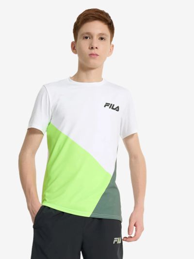 Лот: 25126596. Фото: 1. Футболка для мальчиков FILA, Белый. Другое (спортивная одежда)