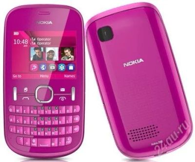 Лот: 2419904. Фото: 1. новый nokia asha 200 (pink), 2... Кнопочные мобильные телефоны