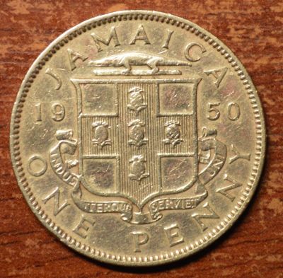 Лот: 3826205. Фото: 1. 1 пенни 1950 Ямайка Георг VI. Великобритания и острова