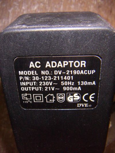 Лот: 12598249. Фото: 1. Блок питания 21V 900mA dv-2190acup. Корпуса, блоки питания