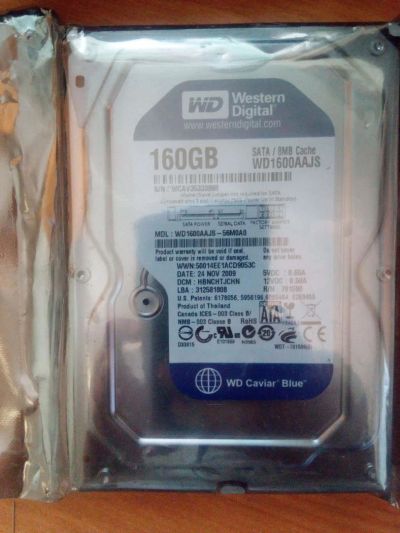 Лот: 10167537. Фото: 1. Винчестер hdd WD WD1600AAJS 160... Жёсткие диски (HDD)