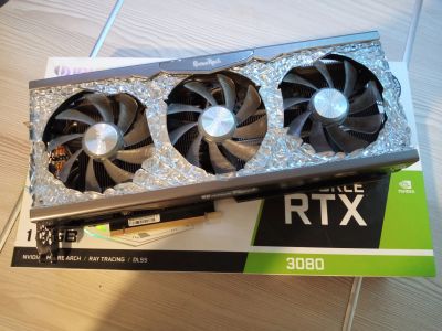 Лот: 19664031. Фото: 1. Palit rtx 3080 gamerock на гарантии... Видеокарты