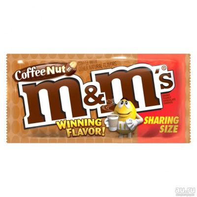 Лот: 13305075. Фото: 1. M&MS Coffe Nut (кофейная начинка... Шоколад, конфеты