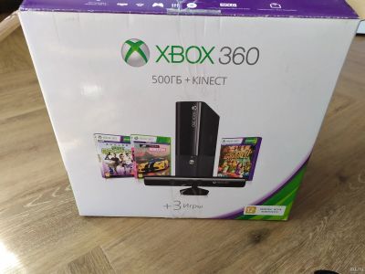 Лот: 14545628. Фото: 1. Xbox 360 500Gb + Kinect. Игровые приставки, консоли