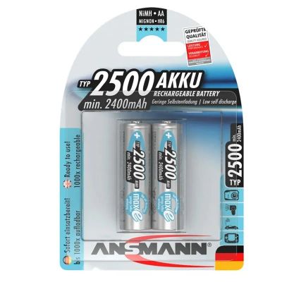Лот: 22978723. Фото: 1. АКБ AA Ansmann 2500mAh maxE 17258. Батарейки, аккумуляторы, элементы питания