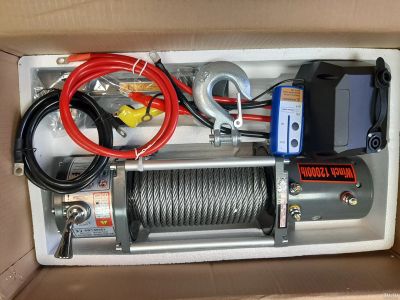 Лот: 17526900. Фото: 1. Electric winch 12000lb 2021 лебедка... Лебедки, тали