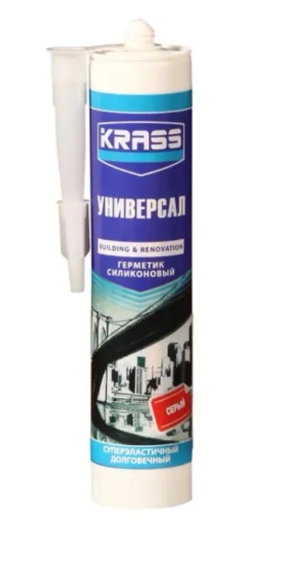 Лот: 12917010. Фото: 1. Герметик Krass силикон, универсал... Клеи, герметики, пена монтажная, клейкие ленты