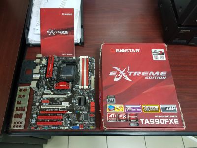 Лот: 16284555. Фото: 1. AM3+ материнка Biostar TA990FXE... Материнские платы