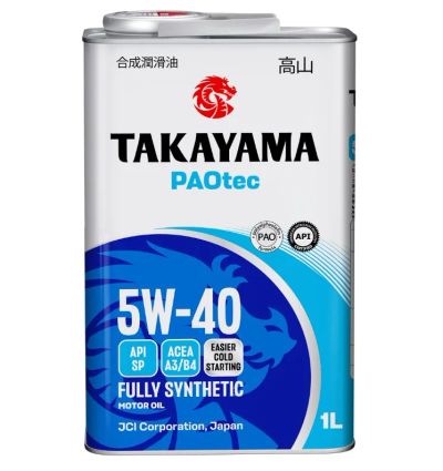 Лот: 25432312. Фото: 1. Масло моторное Takayama 5w40 PAOtec... Масла, жидкости