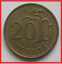 Лот: 14452696. Фото: 1. Финляндия 20 пенни 1978 (№). Европа