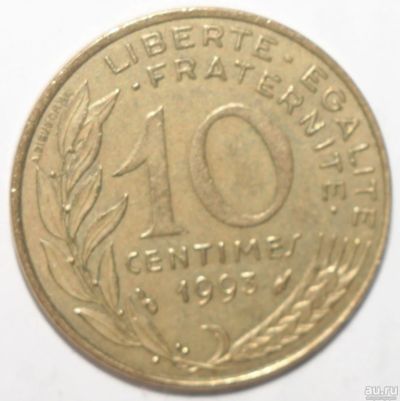 Лот: 17380642. Фото: 1. 10 сантимов 1993 год. Франция. Европа