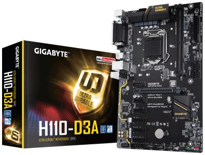 Лот: 14297713. Фото: 1. Материнская плата Gigabyte GA-H110-D3A... Материнские платы