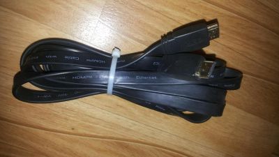 Лот: 6232721. Фото: 1. Hdmi кабель плоский, длина 3 метра... Шлейфы, кабели, переходники