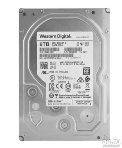 Лот: 13822352. Фото: 1. Жесткий диск WD Ultrastar 6 TБ... Жёсткие диски (HDD)