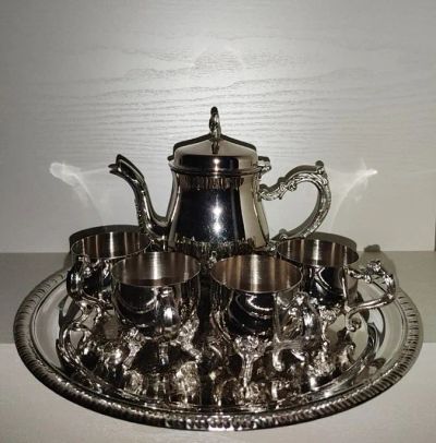 Лот: 25436196. Фото: 1. Сервиз мельхиоровый мельхиор. Сервизы, наборы посуды