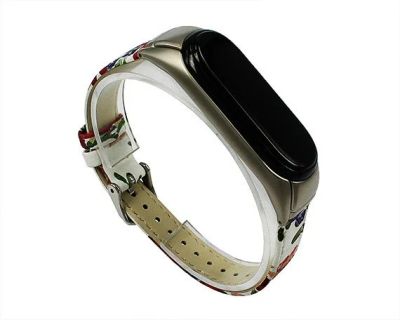 Лот: 20890080. Фото: 1. Ремешок Xiaomi Mi Band 3/4 кожаный... Смарт-часы, фитнес-браслеты, аксессуары