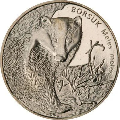 Лот: 5070098. Фото: 1. 2 злотых 2011 Польша, Барсук... Европа