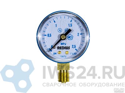 Лот: 17429069. Фото: 1. Манометр Redius 2,5 МПа. Редукторы, вентили, манометры