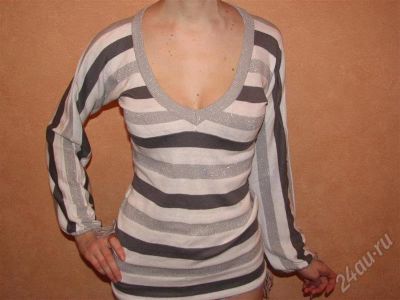 Лот: 677314. Фото: 1. полосатая кофточка. Свитеры, толстовки, худи