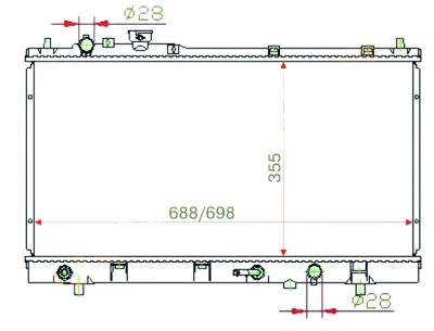 Лот: 3714445. Фото: 1. Радиатор mazda premacy/ford ixion... Двигатель и элементы двигателя