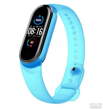 Лот: 17691738. Фото: 1. Ремешок Xiaomi Mi Band 5 6 прозрачный... Смарт-часы, фитнес-браслеты, аксессуары