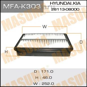 Лот: 7016391. Фото: 1. Фильтр воздушный A2517 Masuma... Расходные материалы