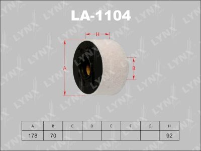 Лот: 13356908. Фото: 1. Lynx LA-1104 Воздушный фильтр. Расходные материалы