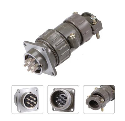 Лот: 17509826. Фото: 1. Авиационный разъем P28K4Q 7pin. Разъёмы