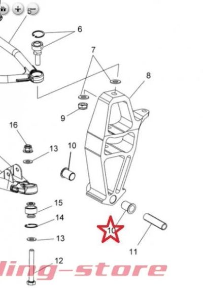 Лот: 11975655. Фото: 1. Втулка поворотного кулака Polaris... Запчасти