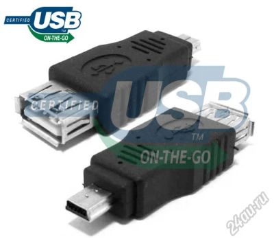 Лот: 4311289. Фото: 1. Переходник miniUSB Host OTG (On-The-Go... Шлейфы, кабели, переходники