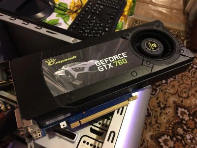 Лот: 11391364. Фото: 1. Видеокарта MANLI GeForce GTX 760... Видеокарты